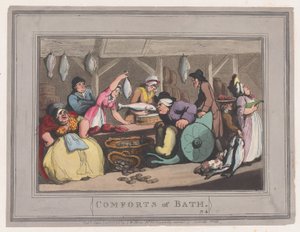 Comforts of Bath, tavla 4, 6 januari 1798., 6 januari 1798. av Thomas Rowlandson
