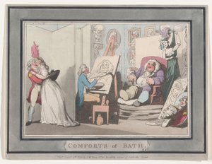 Comforts of Bath, tavla 6, 6 januari 1798., 6 januari 1798. av Thomas Rowlandson