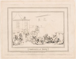 ”Comforts of Bath”, plåt 7 av Thomas Rowlandson