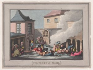Comforts of Bath, tavla 7, 6 januari 1798., 6 januari 1798. av Thomas Rowlandson