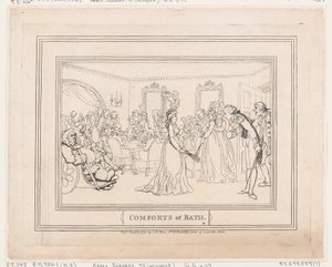 Comforts of Bath, tavla 8, 6 januari 1798., 6 januari 1798. av Thomas Rowlandson