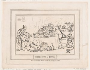 Comforts of Bath, tavla 9, 6 januari 1798., 6 januari 1798. av Thomas Rowlandson