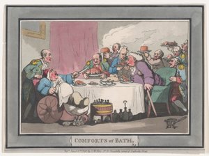 Comforts of Bath, tavla 9, 6 januari 1798., 6 januari 1798. av Thomas Rowlandson