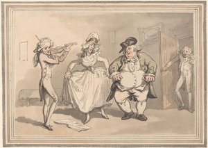 Bekvämligheterna i Bath: Privatmottagningen före balen av Thomas Rowlandson