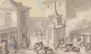 Baths bekvämligheter: Bath av Thomas Rowlandson