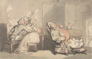 Comforts of Bath: The Music Master av Thomas Rowlandson