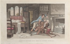 Conflict Between Quae Genus och Lawyer Gripe-all, från The History of Johnny Q..., 1 oktober 1821. av Thomas Rowlandson
