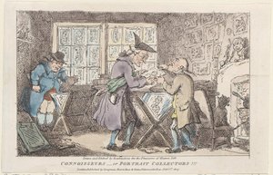 Konnässörer-eller porträttsamlare !!!, 1807., 1807. av Thomas Rowlandson