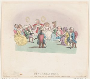 Samtal, 20 mars 1803, 20 mars 1803. av Thomas Rowlandson