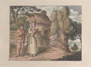 Cornwall, An Overlooker, från Views in Cornwall, 1812., 1812. av Thomas Rowlandson