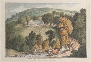 Stuga nära Devils Jump i hertigdömet Cornwall, från Views in Cornwall, 12 april 1812. av Thomas Rowlandson