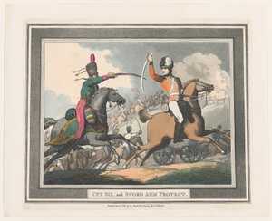 Cut Six, and Sword Arm Protect, 1 september 1798., 1 september 1798. av Thomas Rowlandson