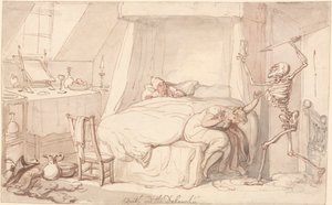 Döden och debauchee av Thomas Rowlandson