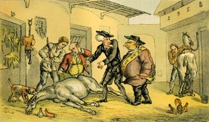 "Death of Punch" av Thomas Rowlandson