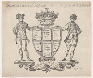Tillägnad den nyskapade E-l av L-nsd-le, 11 maj 1784., 11 maj 1784. av Thomas Rowlandson