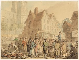Rivning av gamla hus norr om Westminster Abbey av Thomas Rowlandson