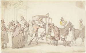 Avskedsscenen av Thomas Rowlandson