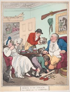 Diana in the Straw, or A Treat for Quornites, 1 januari 1804., 1 januari 1804. av Thomas Rowlandson