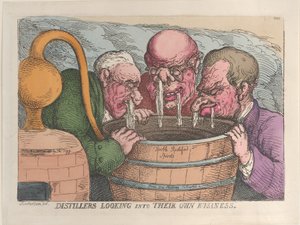Distillers Looking into Their Own Business, 10 oktober 1811., 10 oktober 1811. av Thomas Rowlandson