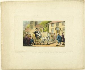 Doctor Syntax Att ta sitt liv i besittning, från The Tour of Doctor Syntax av Thomas Rowlandson