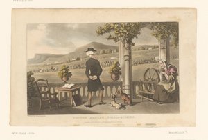 Doktor Syntax betraktar en procession i landskapet av Thomas Rowlandson