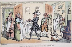 Doktor som bestrider en räkning (på ett hotell?) - i "" Doctor Syntax