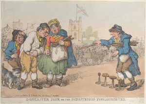 Doncaster-marknaden eller de flitiga Yorkshirebites av Thomas Rowlandson