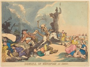 Monopolets fall år 1800 av Thomas Rowlandson