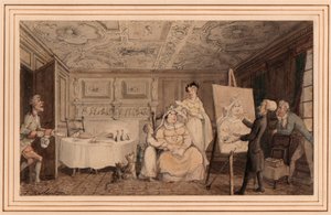 Dr. Syntax Måla ett porträtt av Thomas Rowlandson