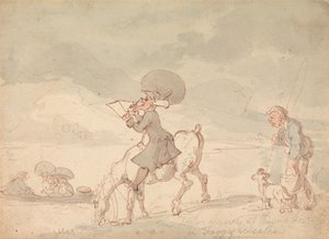 Dr. Syntax skissar sjön av Thomas Rowlandson