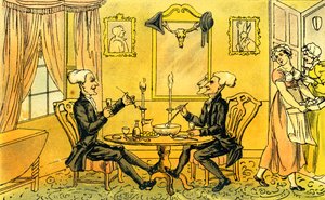 "Dr Syntax och hans motsvarighet" av Thomas Rowlandson
