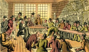 "Dr Syntax på en auktion" av Thomas Rowlandson