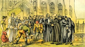 "Dr Syntax på sin frus begravning" av Thomas Rowlandson