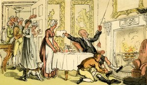 "Dr Syntax anser att en gentlemans hus är ett värdshus" av Thomas Rowlandson