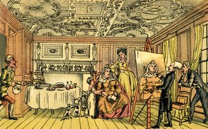 "Dr Syntax målar ett porträtt" av Thomas Rowlandson