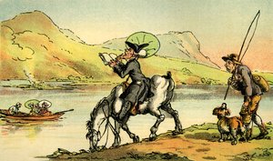 "Dr Syntax skissar sjön" av Thomas Rowlandson