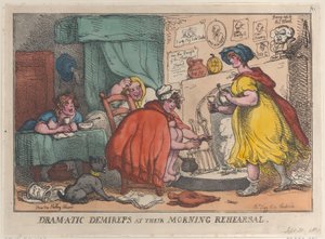 Dram-a-tic Demireps vid deras morgonrepetition, 30 september 1810., 30 september 1810. av Thomas Rowlandson