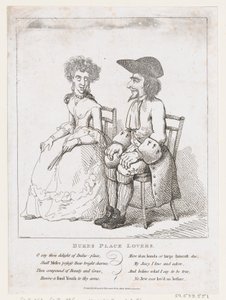 Dukes Place Lovers, 21 februari 1797, 21 februari 1797. av Thomas Rowlandson