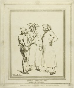 Holländska köpmän skissade i Amsterdam av Thomas Rowlandson