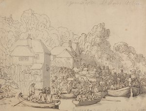 Ombordstigning i Southampton, den 20 juni 1794 (Version A) av Thomas Rowlandson
