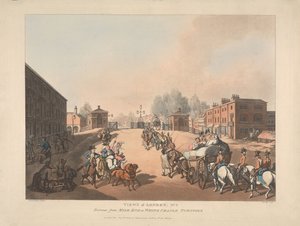 Ingång från Mile End eller White Chapel Turnpike (nr 5) av Thomas Rowlandson