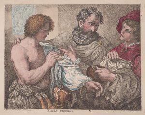 Philus Prodigus den förlorade sonen, 1783-95., 1783-95. av Thomas Rowlandson