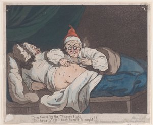Fem gånger vid Taperns ljus, Timglaset jag har förvandlat till natt!!, 1793., 1793. av Thomas Rowlandson