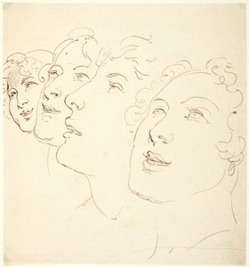Fyra huvuden av Thomas Rowlandson