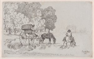 Fyrhjulig schäslong av Thomas Rowlandson