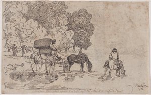 Fyrhjulig schäslong, 10 april 1785, 10 april 1785. av Thomas Rowlandson