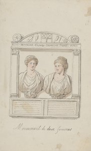 Begravningsaltaret för Julia Secunda och Cornelia Tyché av Thomas Rowlandson