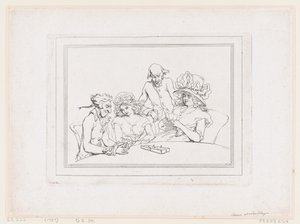Cribbage-spel av Thomas Rowlandson