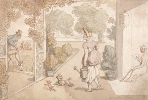 Trädgårdsarbete av Thomas Rowlandson