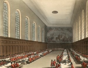 Allmän bild av interiören av Chelsea Hospital av Thomas Rowlandson
